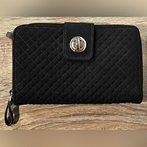 Vera Bradley Women's Microfiber Turnlock Wallet with RFID Protection